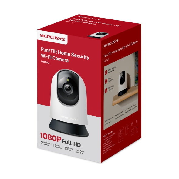 كاميرا أمان منزلية Wi-Fi مع ميزة Pan/Tilt طراز MC200 كاميرا أمان منزلية Wi-Fi مع ميزة Pan/Tilt طراز MC200