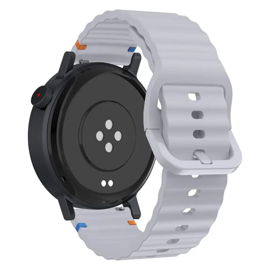 18mm Silicone Wave Band Replacement Strap for Huawei Watch GT 6/5/4 41mm, GT 5 Pro 42mm - 18 mm Sports Wristband for Garmin Venu 4 41mm/3S/2S, Forerunner 265S/255S, vivoactive...