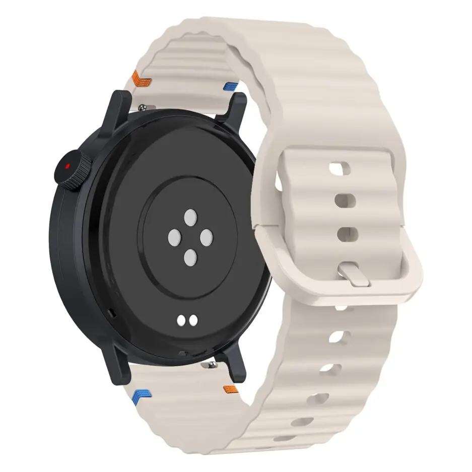 18mm Silicone Wave Band Replacement Strap for Huawei Watch GT 6/5/4 41mm, GT 5 Pro 42mm - 18 mm Sports Wristband for Garmin Venu 4 41mm/3S/2S, Forerunner 265S/255S, vivoactive...