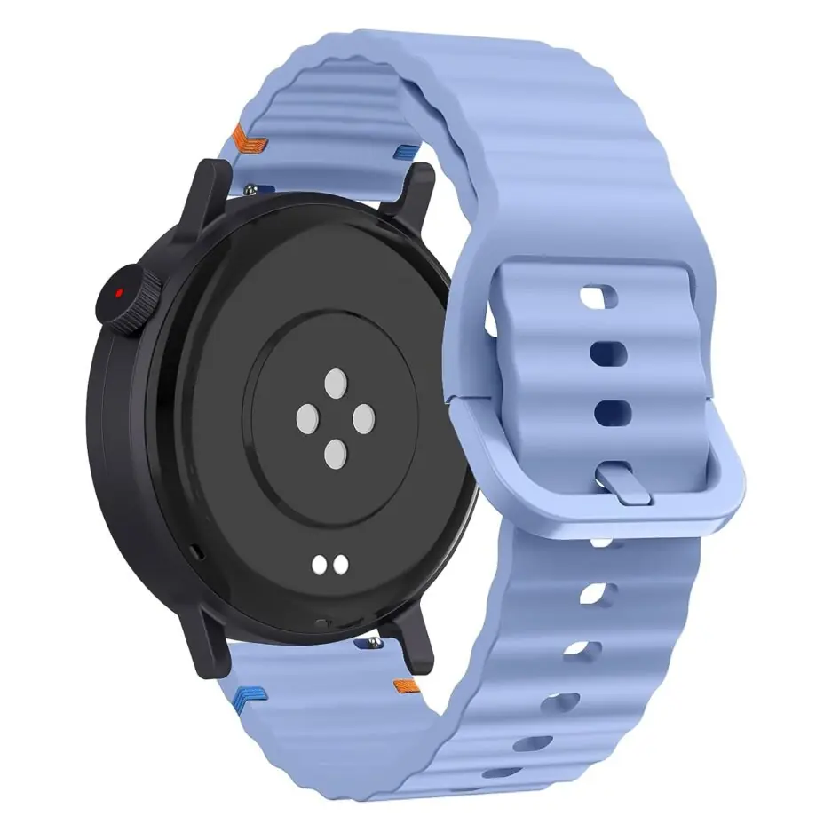 18mm Silicone Wave Band Replacement Strap for Huawei Watch GT 6/5/4 41mm, GT 5 Pro 42mm - 18 mm Sports Wristband for Garmin Venu 4 41mm/3S/2S, Forerunner 265S/255S, vivoactive...