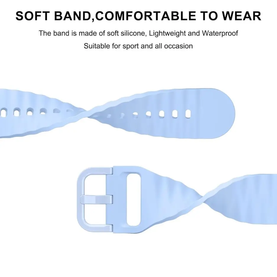 18mm Silicone Wave Band Replacement Strap for Huawei Watch GT 6/5/4 41mm, GT 5 Pro 42mm - 18 mm Sports Wristband for Garmin Venu 4 41mm/3S/2S, Forerunner 265S/255S, vivoactive...