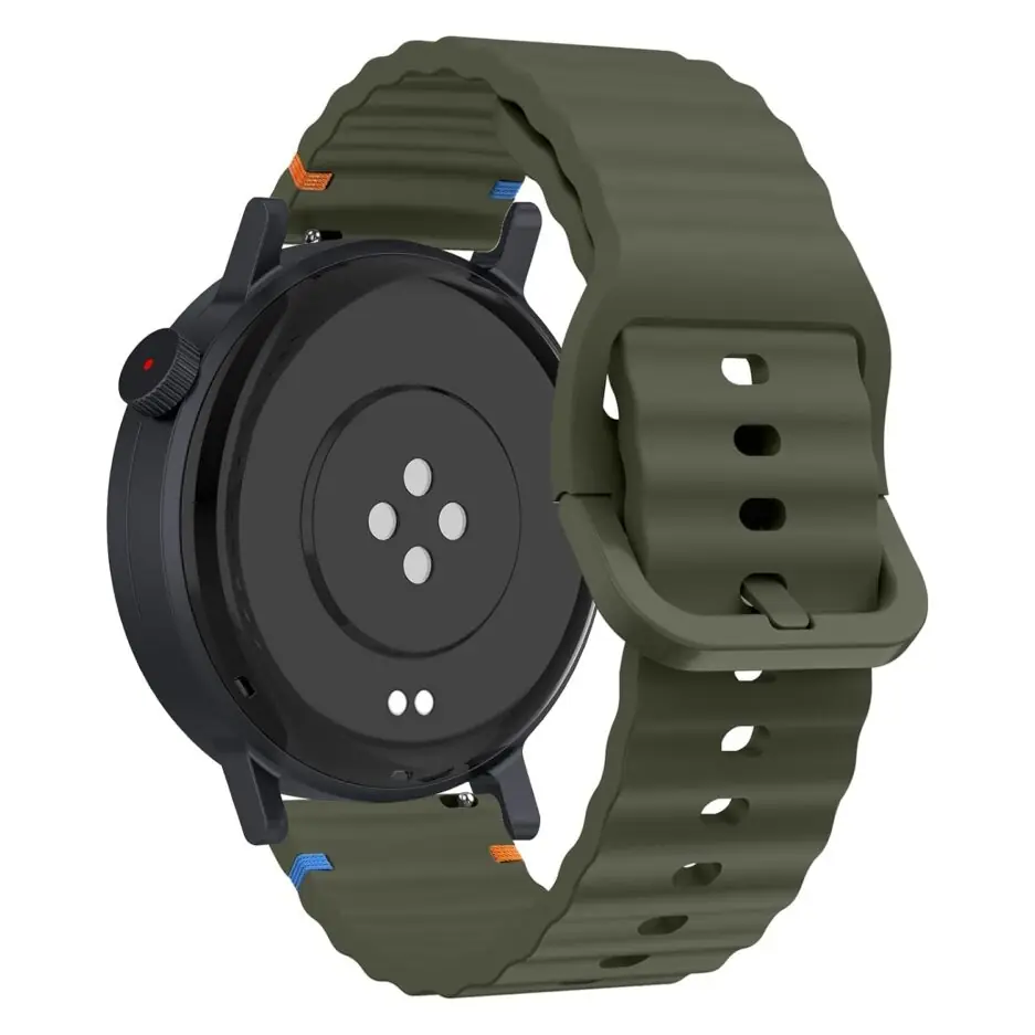 18mm Silicone Wave Band Replacement Strap for Huawei Watch GT 6/5/4 41mm, GT 5 Pro 42mm - 18 mm Sports Wristband for Garmin Venu 4 41mm/3S/2S, Forerunner 265S/255S, vivoactive...