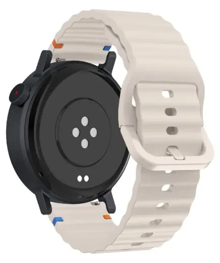 18mm Silicone Wave Band Replacement Strap for Huawei Watch GT 6/5/4 41mm, GT 5 Pro 42mm - 18 mm Sports Wristband for Garmin Venu 4 41mm/3S/2S, Forerunner 265S/255S, vivoactive...