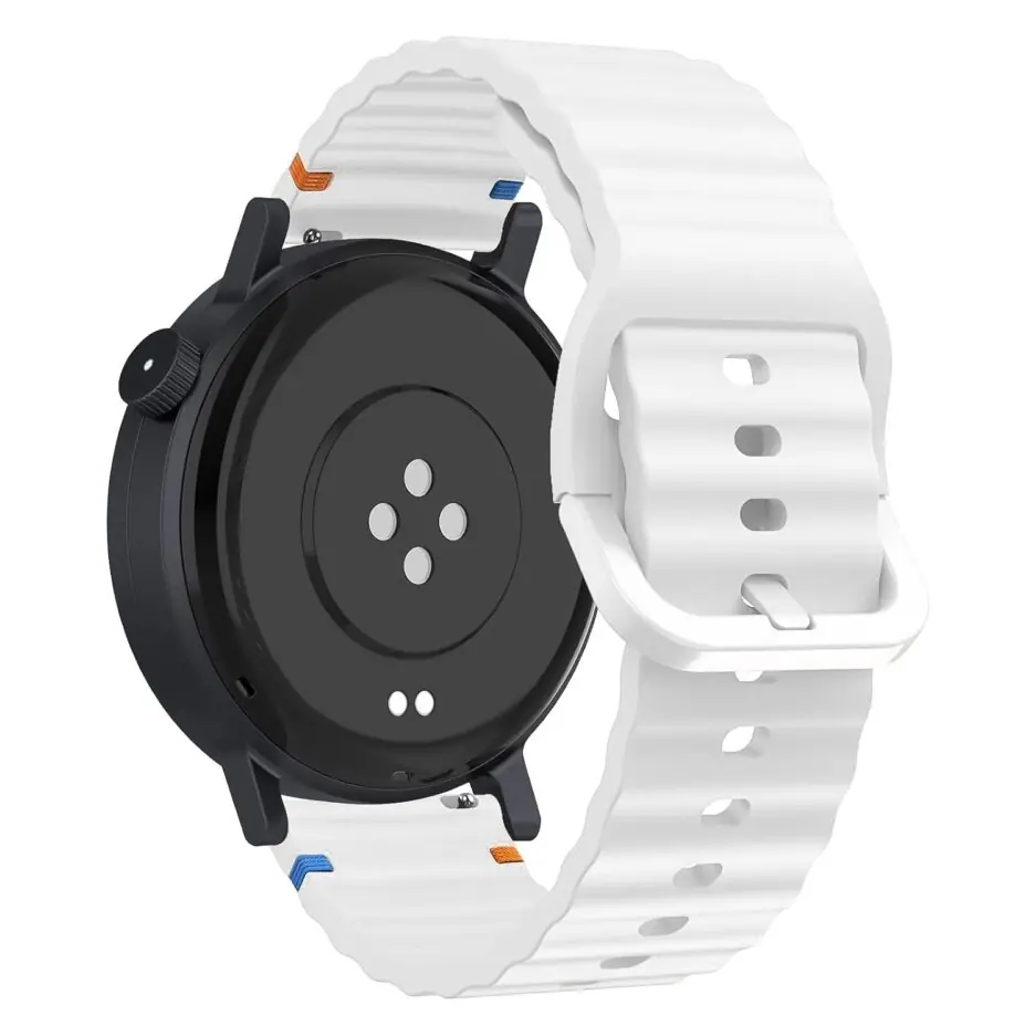 18mm Silicone Wave Band Replacement Strap for Huawei Watch GT 6/5/4 41mm, GT 5 Pro 42mm - 18 mm Sports Wristband for Garmin Venu 4 41mm/3S/2S, Forerunner 265S/255S, vivoactive...