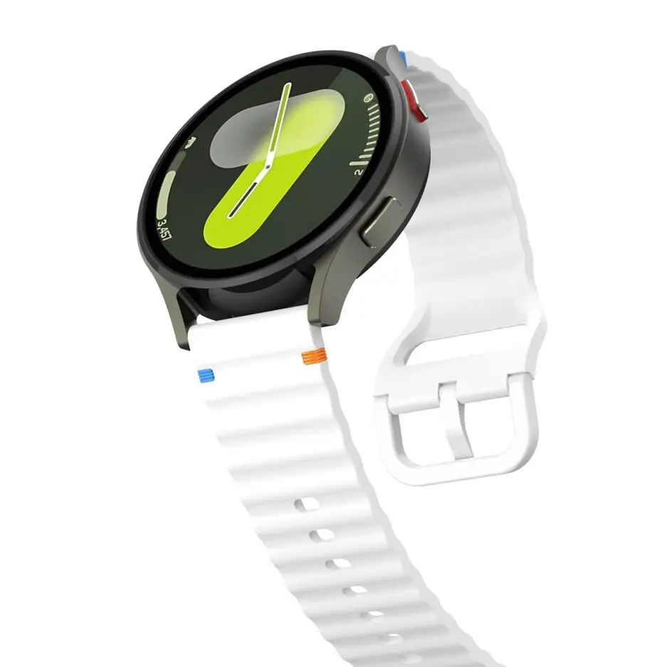 18mm Silicone Wave Band Replacement Strap for Huawei Watch GT 6/5/4 41mm, GT 5 Pro 42mm - 18 mm Sports Wristband for Garmin Venu 4 41mm/3S/2S, Forerunner 265S/255S, vivoactive...