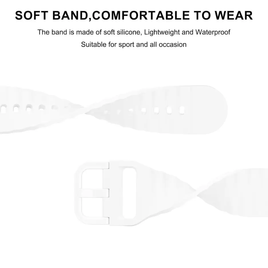 18mm Silicone Wave Band Replacement Strap for Huawei Watch GT 6/5/4 41mm, GT 5 Pro 42mm - 18 mm Sports Wristband for Garmin Venu 4 41mm/3S/2S, Forerunner 265S/255S, vivoactive...