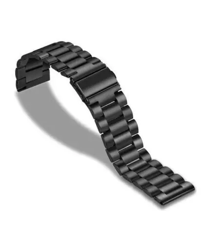 أحزمة بديلة معدنية من الفولاذ المقاوم للصدأ سريعة الإصدار 22 مم متوافقة مع ساعة Oraimo Watch 2 Pro OSW-32 الذكية - أسود