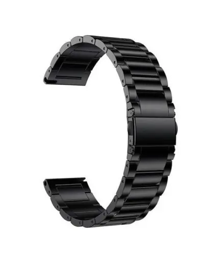 أحزمة بديلة معدنية من الفولاذ المقاوم للصدأ سريعة الإصدار 22 مم متوافقة مع ساعة Oraimo Watch 2 Pro OSW-32 الذكية - أسود