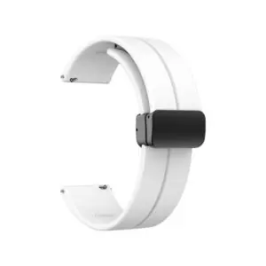 استراب 22 مم سيليكون بمشبك مغناطيسي قابل للطي متوافق مع هواوي وسامسونج وشاومي - أبيض