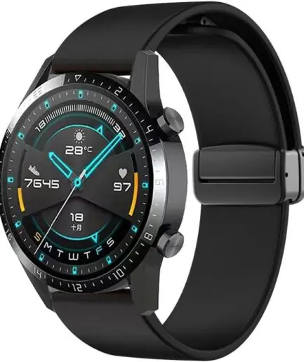 حزام سيليكون 22 مم بمشبك مغناطيسي قابل للطي لساعة Amazfit Pop 3 R / Amazfit Pop 3 S