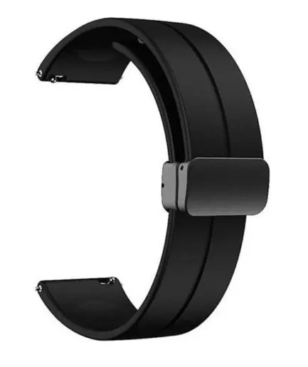 حزام سيليكون 22 مم بمشبك مغناطيسي قابل للطي لساعة Amazfit Pop 3 R / Amazfit Pop 3 S