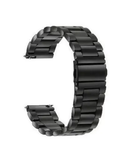 حزام معدني من الستانلس ستيل 22 ملم لساعة Oraimo Tempo W 2 OSW20 - سوار رياضي للساعة الذكية - أسود