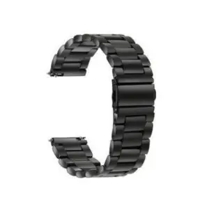 استراب 22 مم ستانلس ستيل معدني فاخر متوافق مع أورايمو Watch R - أسود