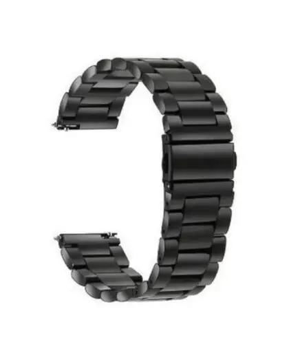 حزام معدني من الستانلس ستيل 22 ملم لساعة Oraimo Tempo W 2 OSW20 - سوار رياضي للساعة الذكية - أسود