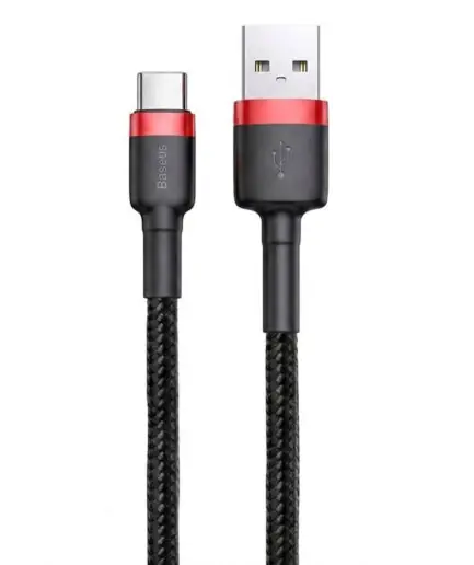 Baseus Cafule CATKLF-B91 USB To Type-C Cable 3A Fast Charging 1m - Black