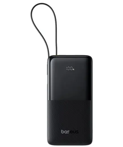 Baseus EnerFill FC51 Bipow 2 Pro PPBD2P-1022 Power Bank USB + Type-C 22.5W Fast Charging 10000mAh Built-in Type-C Cable - Black
