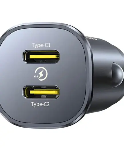 Baseus GoTrip DP1 BS-C15C2 Mini Car Charger 2x Type-C 30W Fast Charging - Cosmic Black