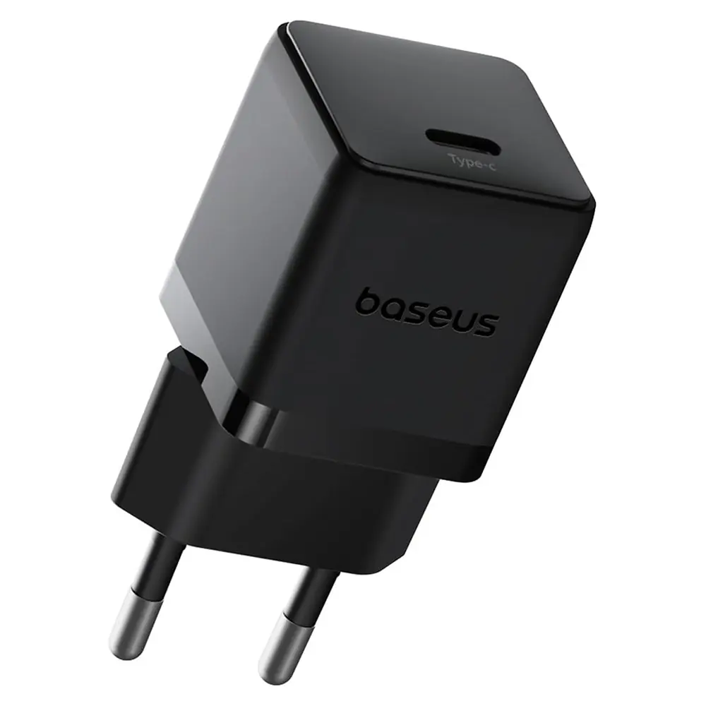 Baseus Palm CCZC20CE Mini Wall Charger PD Type-C 20W Fast Charging - Black Baseus Palm CCZC20CE Mini Wall Charger PD Type-C 20W Fast Charging - Black