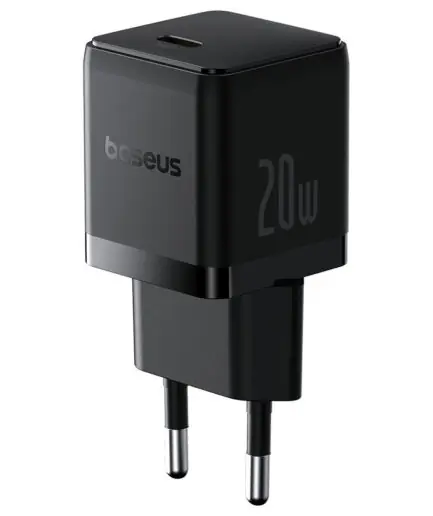 Baseus Palm CCZC20CE Mini Wall Charger PD Type-C 20W Fast Charging - Black