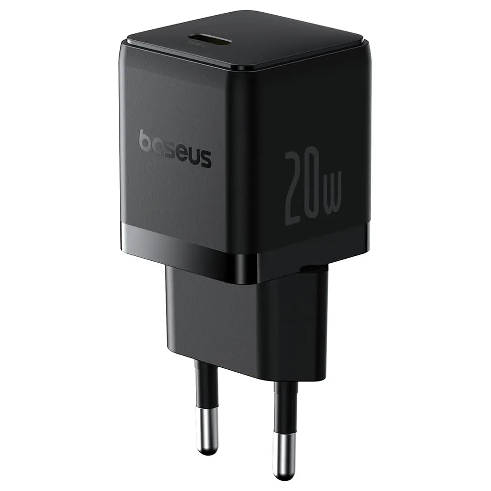 Baseus Palm CCZC20CE Mini Wall Charger PD Type-C 20W Fast Charging - Black Baseus Palm CCZC20CE Mini Wall Charger PD Type-C 20W Fast Charging - Black