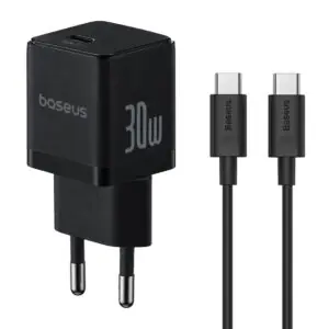 Baseus Palm CCZC30CE Mini Wall Charger PD Type-C + Type-C Cable 30W Fast Charging