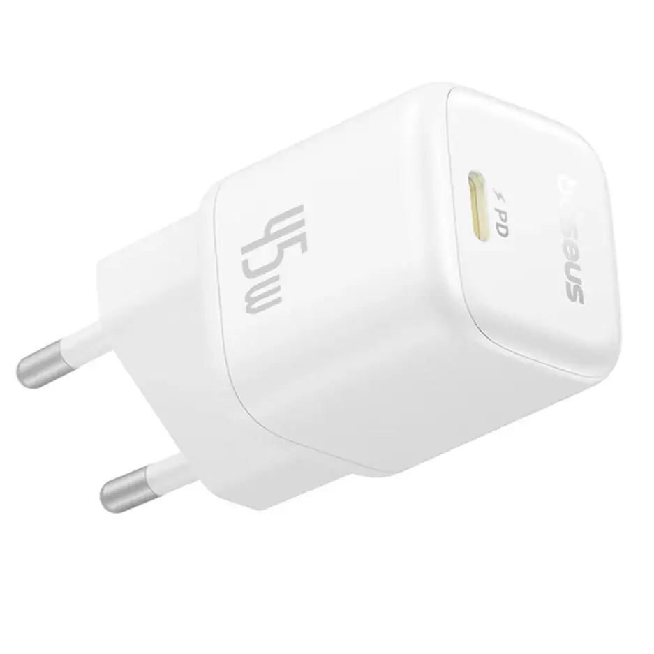 Baseus PicoGo CCGAN45CE Wall Charger Type-C 45W Fast Charging - White