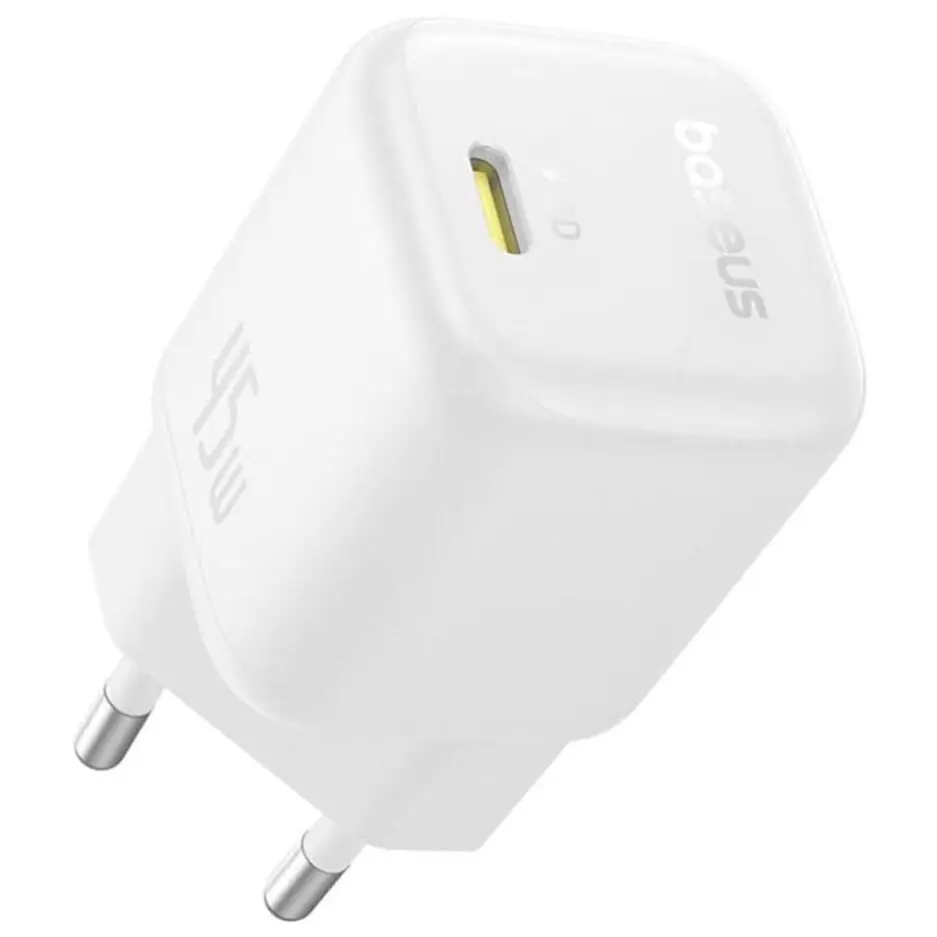 Baseus PicoGo CCGAN45CE Wall Charger Type-C 45W Fast Charging - White