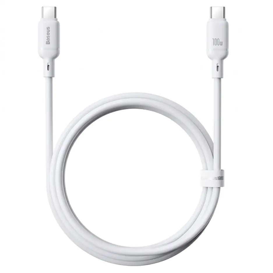 Baseus Silky CB000114 Type-C To Type-C Cable 100W Fast Charging 1m - White
