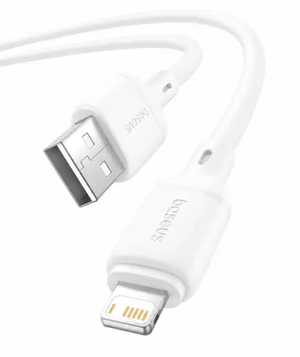 Baseus Silky CB000115 USB To Lightning Cable 2.4A Fast Charging 1m - White
