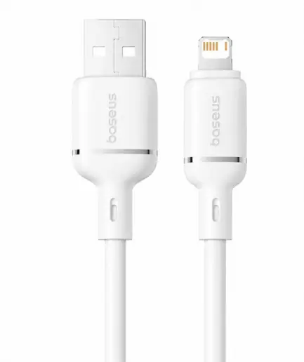Baseus Silky CB000115 USB To Lightning Cable 2.4A Fast Charging 1m - White