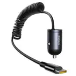 Baseus Tiny Star VCHXX-C-C Mini Car Charger Type-C With Built-in Type-C Cable 30W Fast Charging - Black