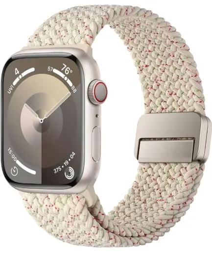 Dl3 Mobilak Sport Solo Loop Compatible with Apple Watch Band 42mm 44mm 45mm 46mm 49mm for Women Men,Magnetic Strap Stretchy Braided Wristband for iWatch Series 11 10 9 8 7 6 5 4...
