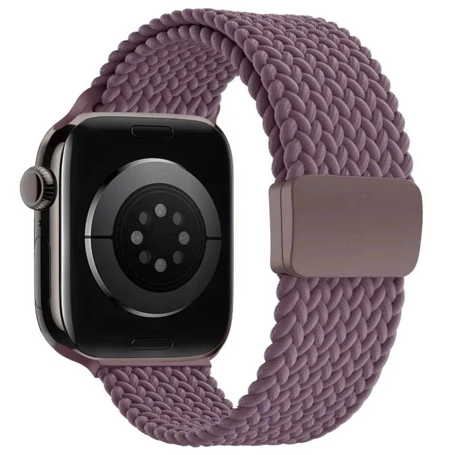 Dl3 Mobilak Sport Solo Loop Compatible with Apple Watch Band 42mm 44mm 45mm 46mm 49mm for Women Men,Magnetic Strap Stretchy Braided Wristband for iWatch Series 11 10 9 8 7 6 5 4...