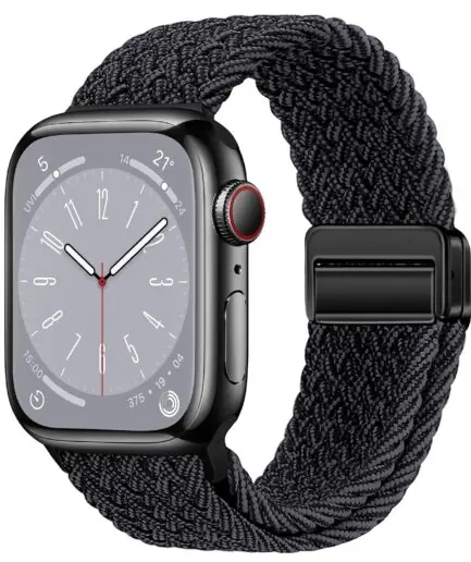 Dl3 Mobilak Sport Solo Loop Compatible with Apple Watch Band 42mm 44mm 45mm 46mm 49mm for Women Men,Magnetic Strap Stretchy Braided Wristband for iWatch Series 11 10 9 8 7 6 5 4...