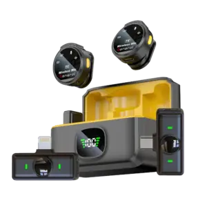 General GM34 Combo Type-C/Lightning 2.4GHz Dual Channel نظام ميكروفون لاسلكي وايرلس احترافي