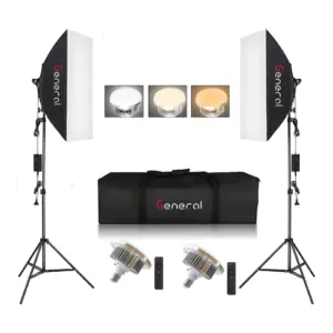 General Light KIT2PC QX65CM Kit Softbox With 2 Lamp 150W