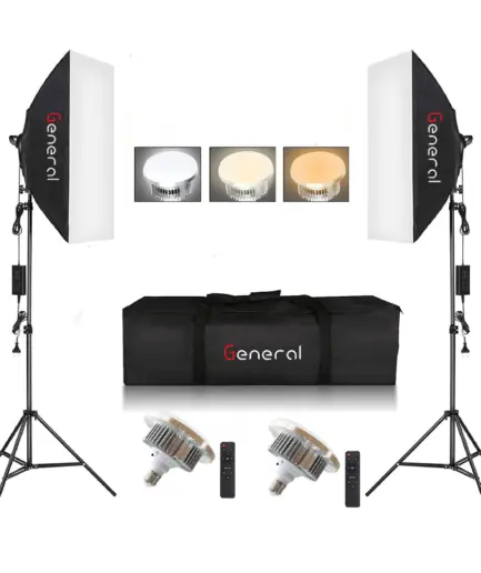 General Light KIT2PC QX65CM Kit Softbox With 2 Lamp 150W