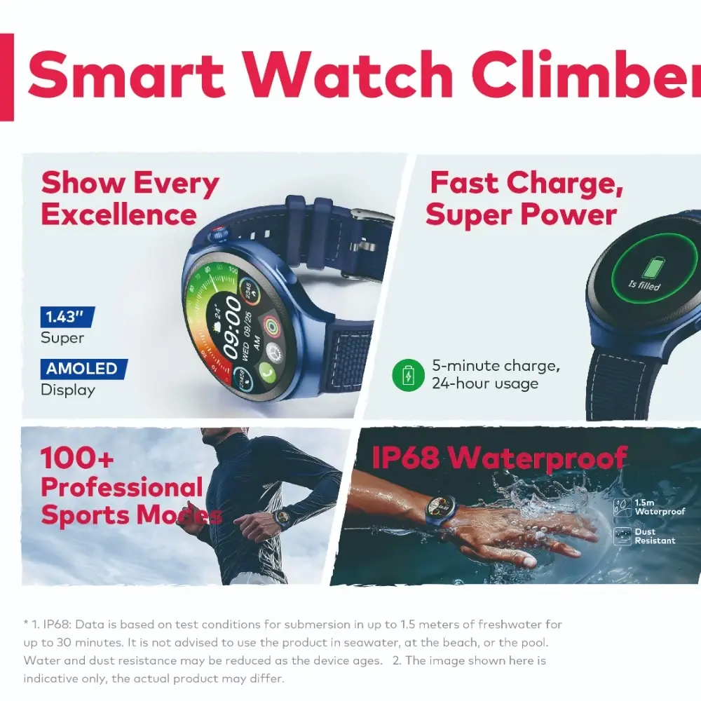 Itel ISW-O43 Climber One Smart Watch - Blue Itel ISW-O43 Climber One Smart Watch - Blue