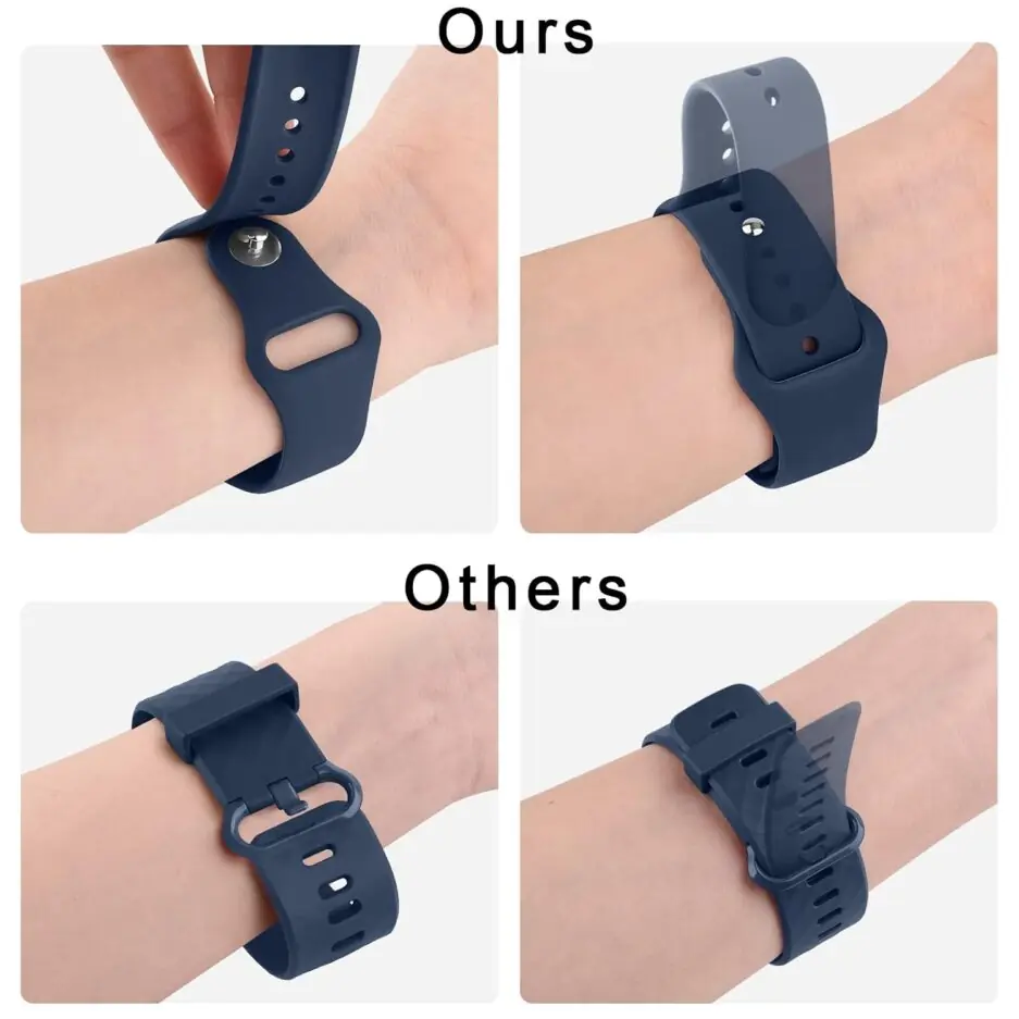 Meliya 22mm Watch Bands Quick Release Replacement Wristband, Soft Silicone Sport Replacement Straps for Men Women