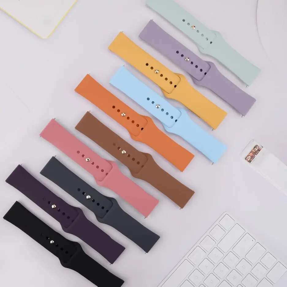 Meliya 22mm Watch Bands Quick Release Replacement Wristband, Soft Silicone Sport Replacement Straps for Men Women