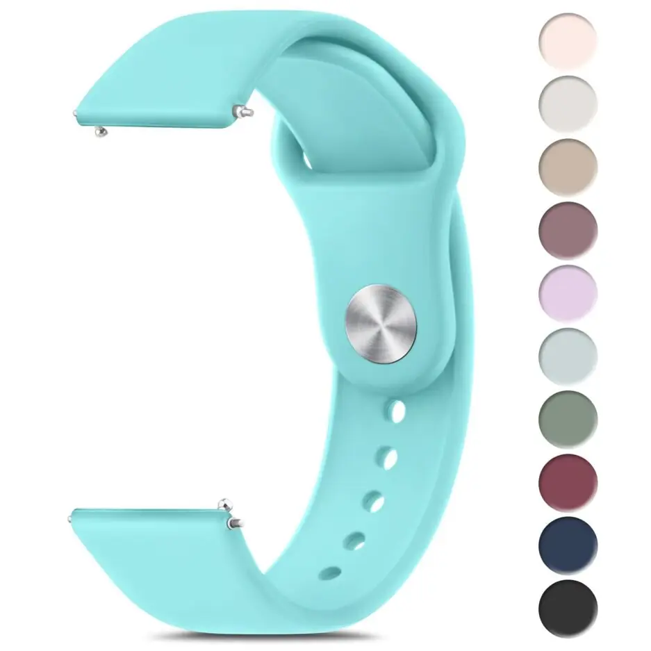 Meliya 22mm Watch Bands Quick Release Replacement Wristband, Soft Silicone Sport Replacement Straps for Men Women