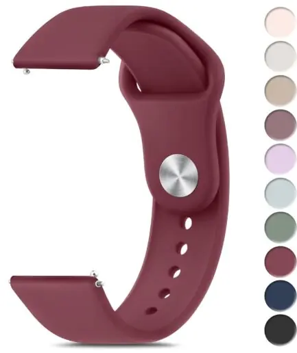 Meliya 22mm Watch Bands Quick Release Replacement Wristband, Soft Silicone Sport Replacement Straps for Men Women