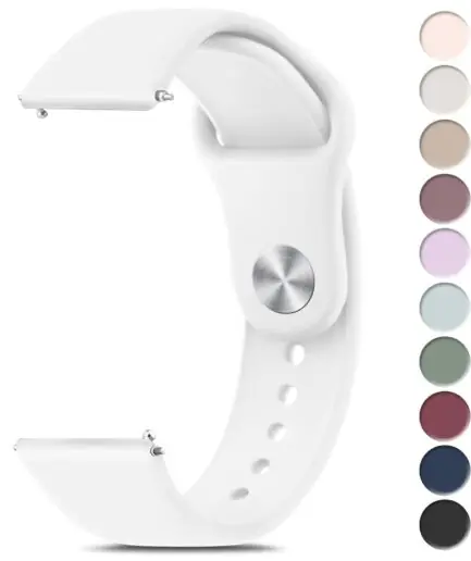 Meliya 22mm Watch Bands Quick Release Replacement Wristband, Soft Silicone Sport Replacement Straps for Men Women