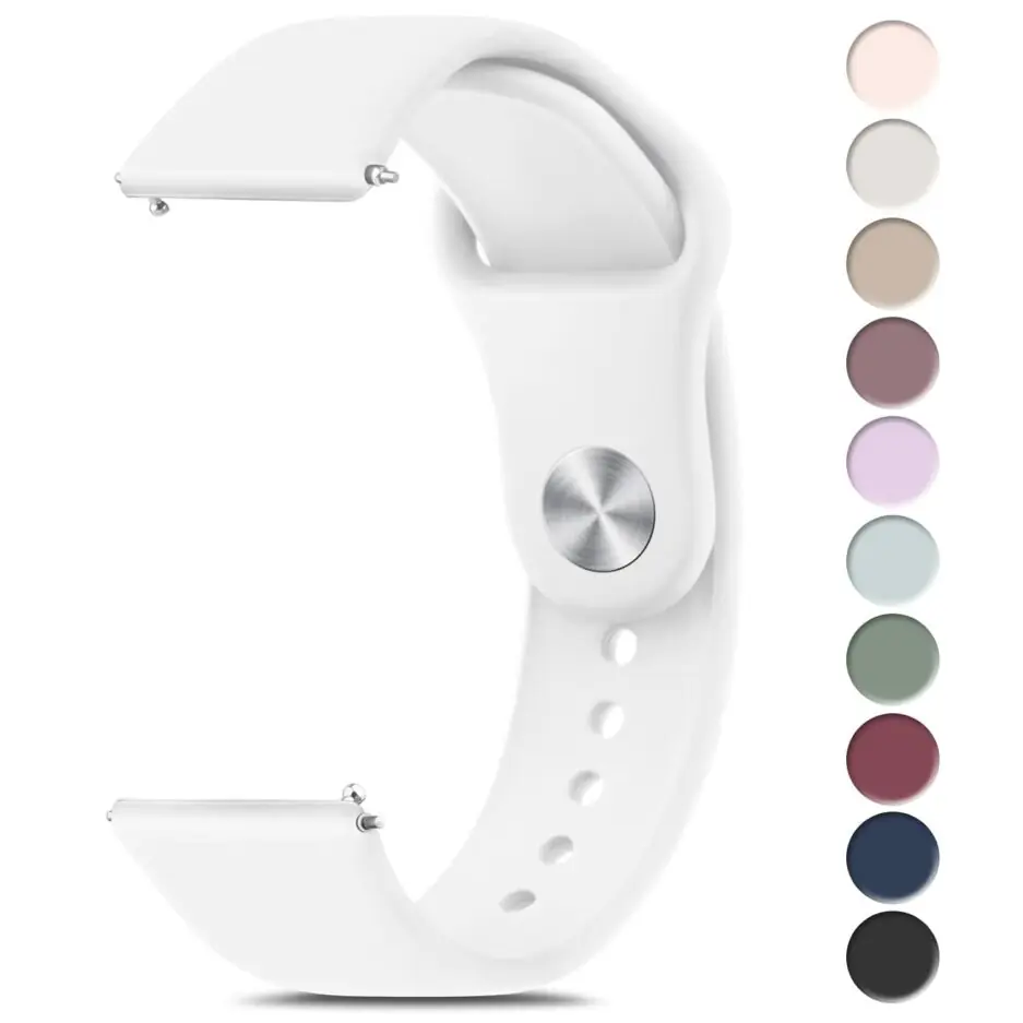 Meliya 22mm Watch Bands Quick Release Replacement Wristband, Soft Silicone Sport Replacement Straps for Men Women