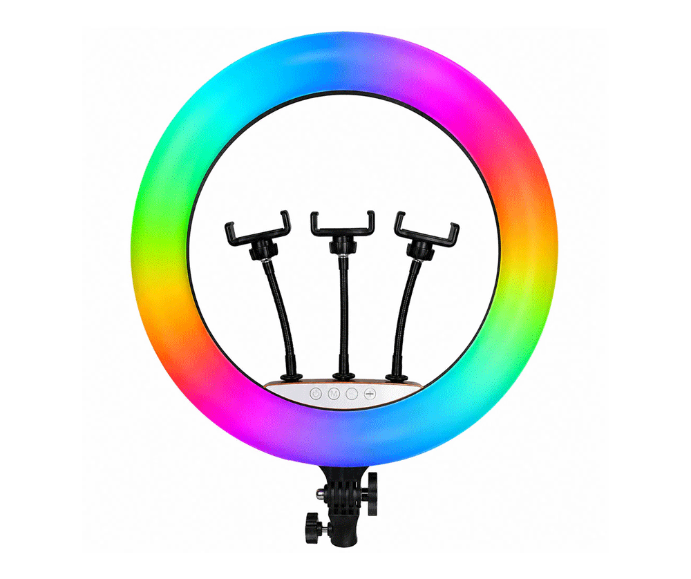 MJ-45 18-Inch RGB Ring Light with Phone Holder MJ-45 18-Inch RGB Ring Light with Phone Holder