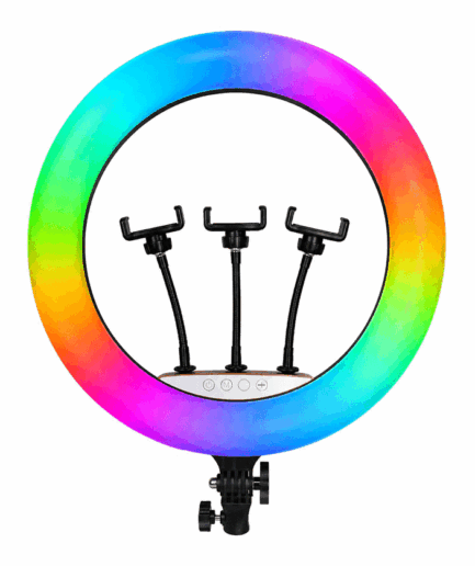 MJ-45 18-Inch RGB Ring Light with Phone Holder