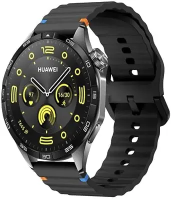 Next Store 22mm Silicone Wavy Watch Band Compatible with Samsung Galaxy Watch 3 45mm / Gear S3 / Huawei GT3 46mm / GT2E / Pro / GT4 GT5 GT6 46mm / Honor Magic Watch 2 46mm Quick...