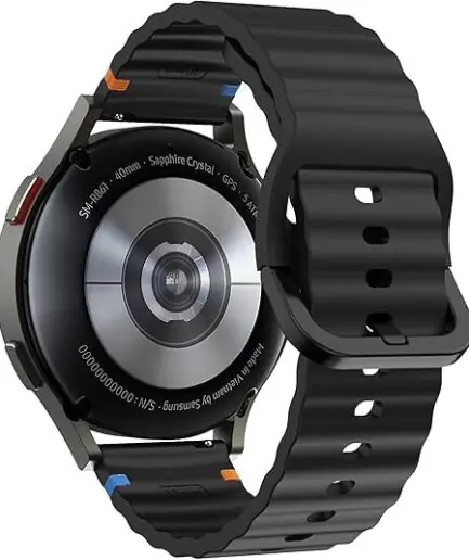 Next Store 22mm Silicone Wavy Watch Band Compatible with Samsung Galaxy Watch 3 45mm / Gear S3 / Huawei GT3 46mm / GT2E / Pro / GT4 GT5 GT6 46mm / Honor Magic Watch 2 46mm Quick...