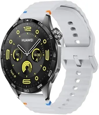 Next Store 22mm Silicone Wavy Watch Band Compatible with Samsung Galaxy Watch 3 45mm / Gear S3 / Huawei GT3 46mm / GT2E / Pro / GT4 GT5 GT6 46mm / Honor Magic Watch 2 46mm Quick...
