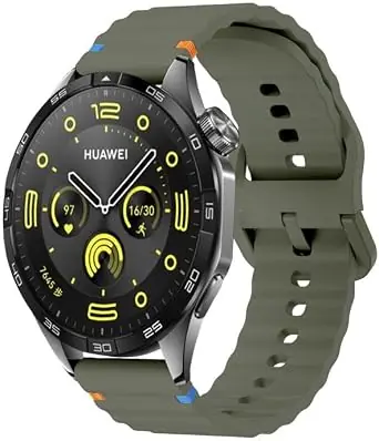 Next Store 22mm Silicone Wavy Watch Band Compatible with Samsung Galaxy Watch 3 45mm / Gear S3 / Huawei GT3 46mm / GT2E / Pro / GT4 GT5 GT6 46mm / Honor Magic Watch 2 46mm Quick...